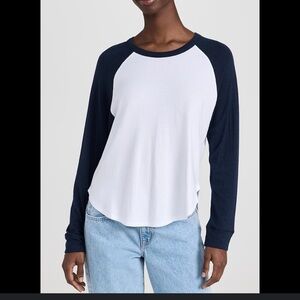 Faherty woman’s Cloud Long Sleeve Baseball Tee XL 
Organic cotton